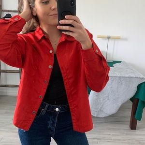 Chico's Scarlet Utility Jacket